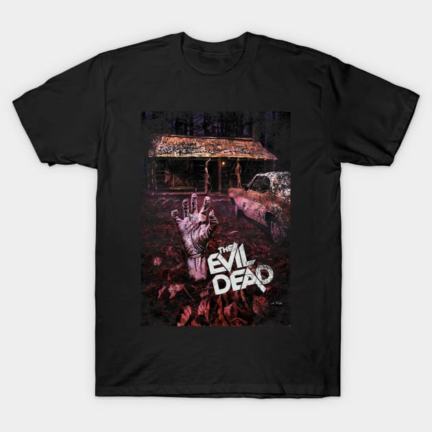 THE EVIL DEAD (1981) - Painted Poster (distressed) T-Shirt by lucafon18